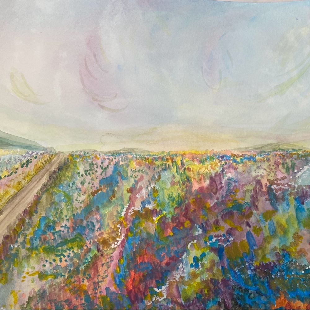 8x10 watercolor print “Field of Beauties” by Sarah Winters